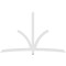 Ekena Millwork Davenport Architectural Grade PVC Gable Bracket, 108"W x 67 1/2"H x 2"D x 4"F, 15/12 Pitch GBP108X68X0204DAV00 - alternate 3